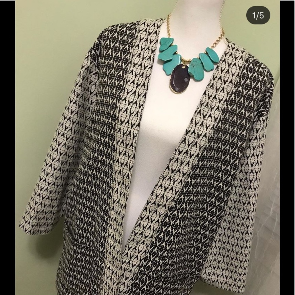 Black and white pattern jacket